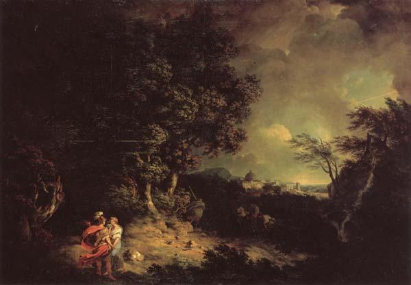 JONES, Thomas Landscape with Dido and Aeneas France oil painting art